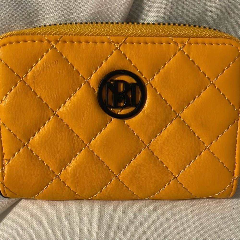 Badgley Mischka Mustard Yellow Quilted Women's Wallet